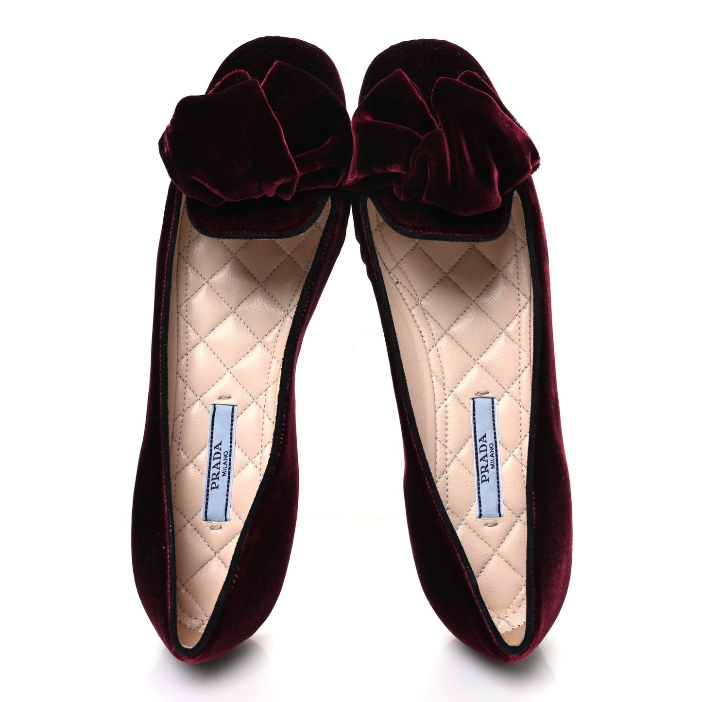 Velluto Ballerina Flats 37.5 Bordeaux