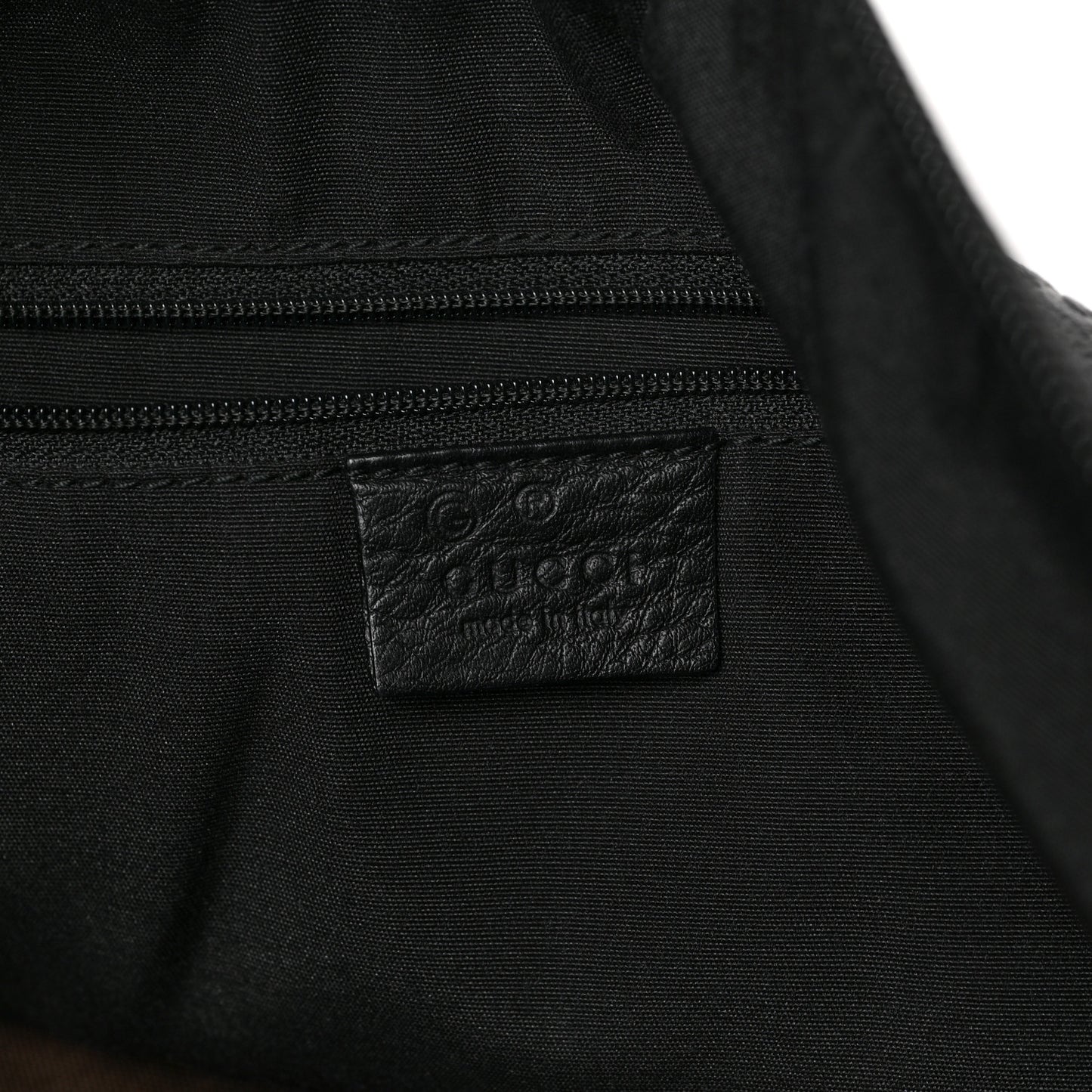 Guccissima Large Half Moon Hobo Black