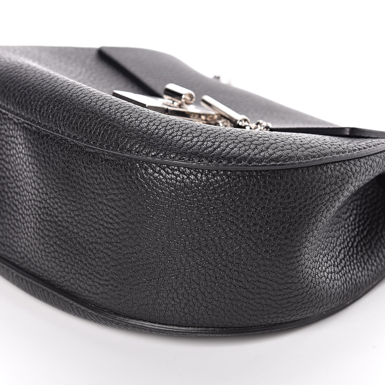 Chloe Grained Lambskin Drew Shoulder Bag Black 8 of 8