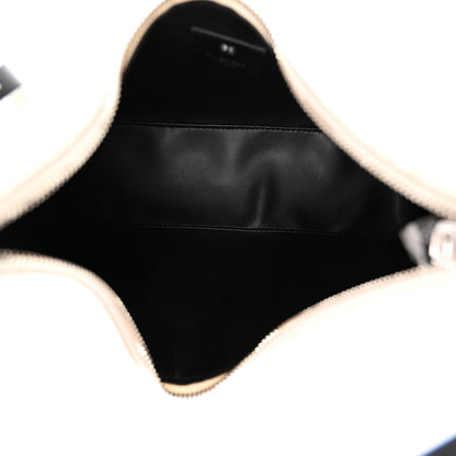 Givenchy Coated Canvas Logo 4G Embossed Small Moon Cut Out Shoulder Bag Ivory 5 of 10