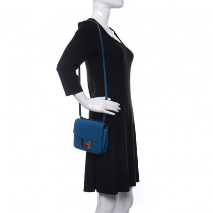 Hermes Tadelakt Constance 18 Bleu Izmir 2 of 10