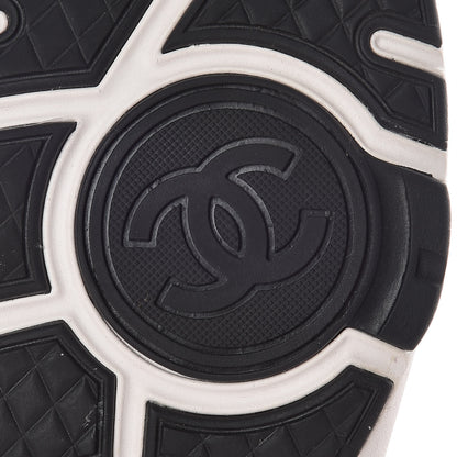 Chanel Suede Calfskin CC Sneakers 37.5 Brown Beige 6 of 9