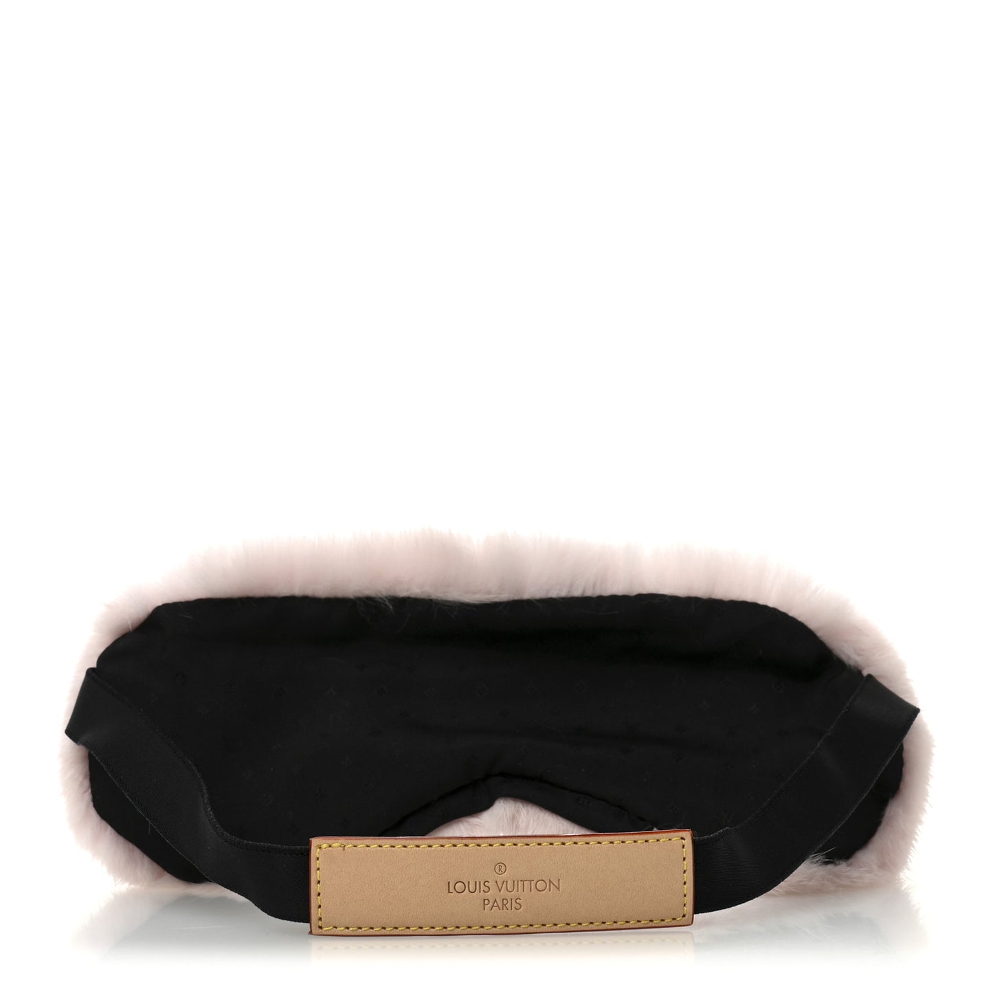 Monogram Mink Fur Sleep Mask Light Pink