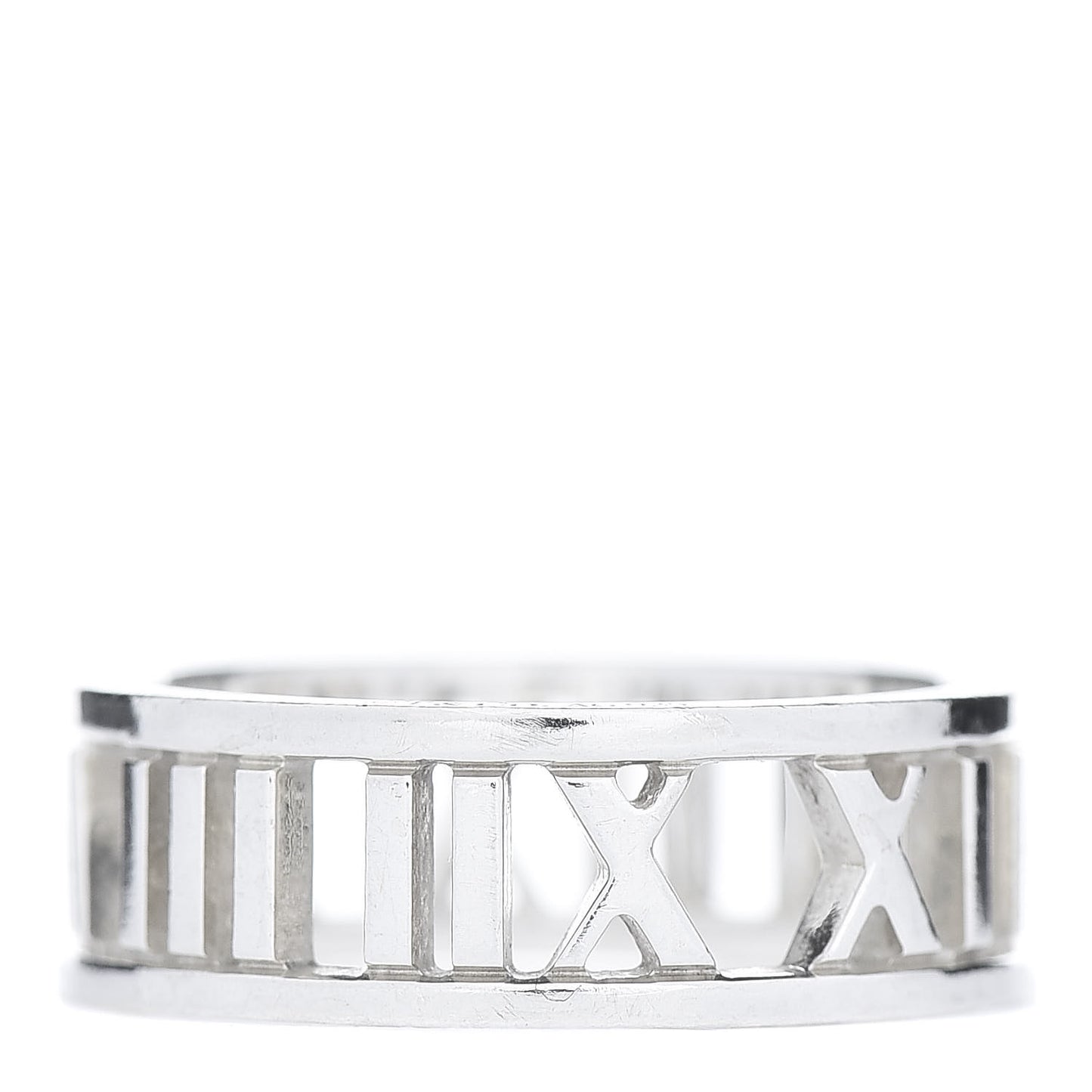 Sterling Silver Wide Atlas Open Ring 54 6.75