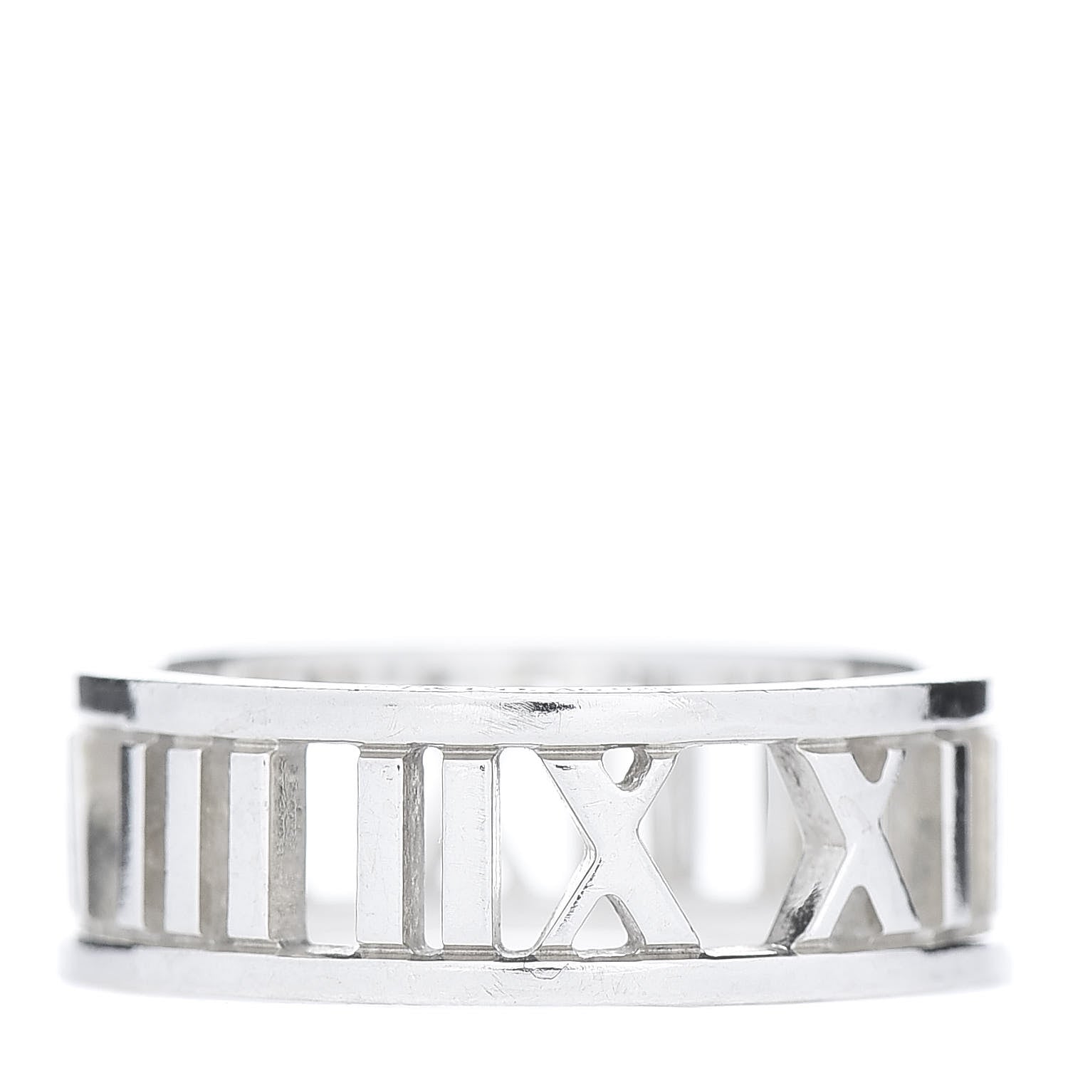 Tiffany Sterling Silver Wide Atlas Open Ring 54 6.75 1 of 4