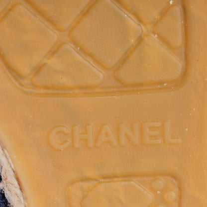 Chanel Toile CC Espadrilles 36 Blue Black 7 of 10