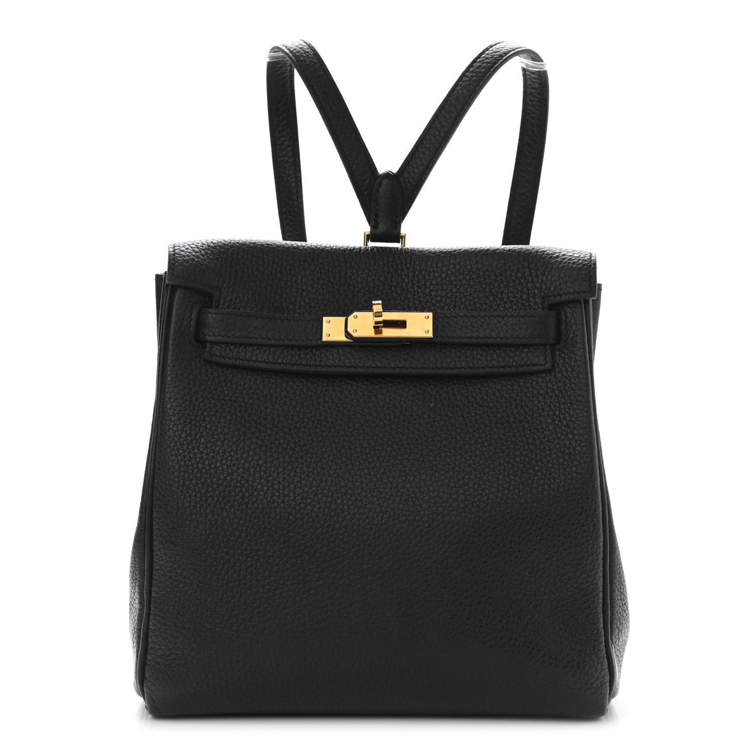 Hermes Taurillon Clemence Kelly Ado Backpack Black 1 of 9