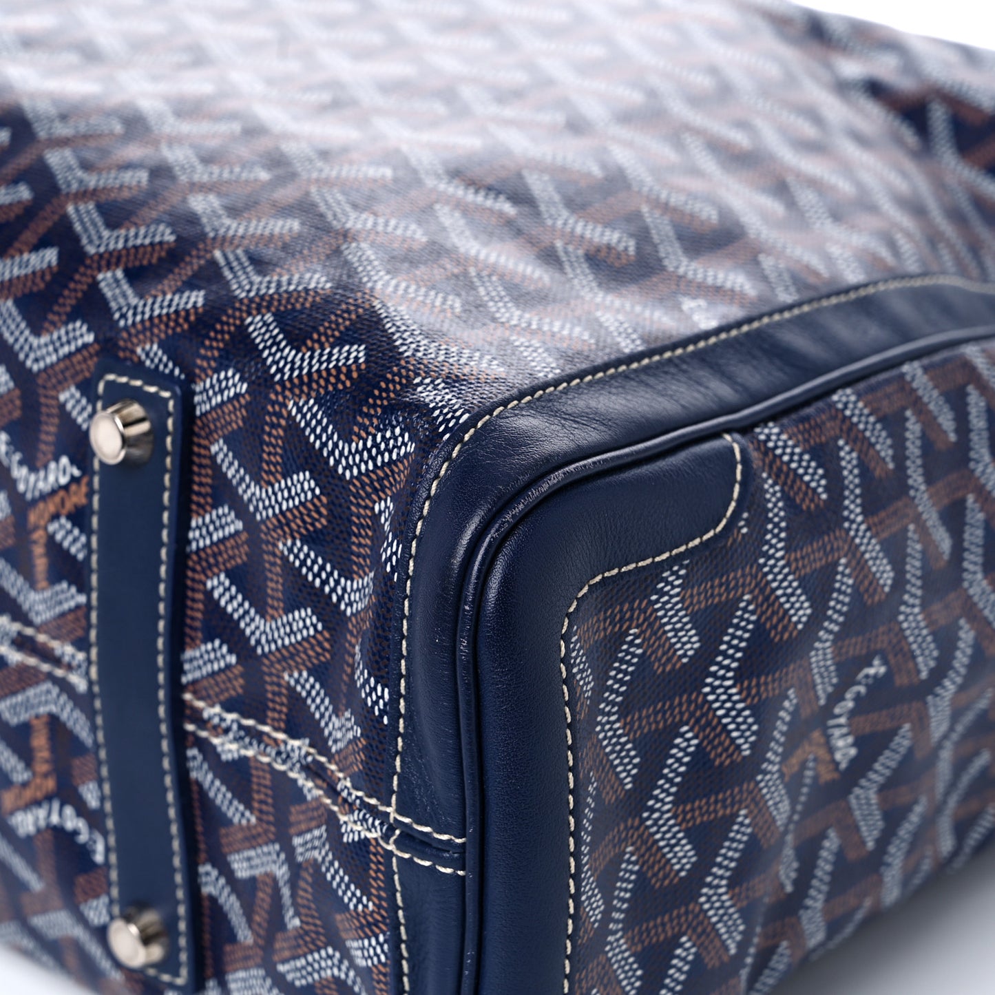 Goyardine Voltaire III Tote Navy