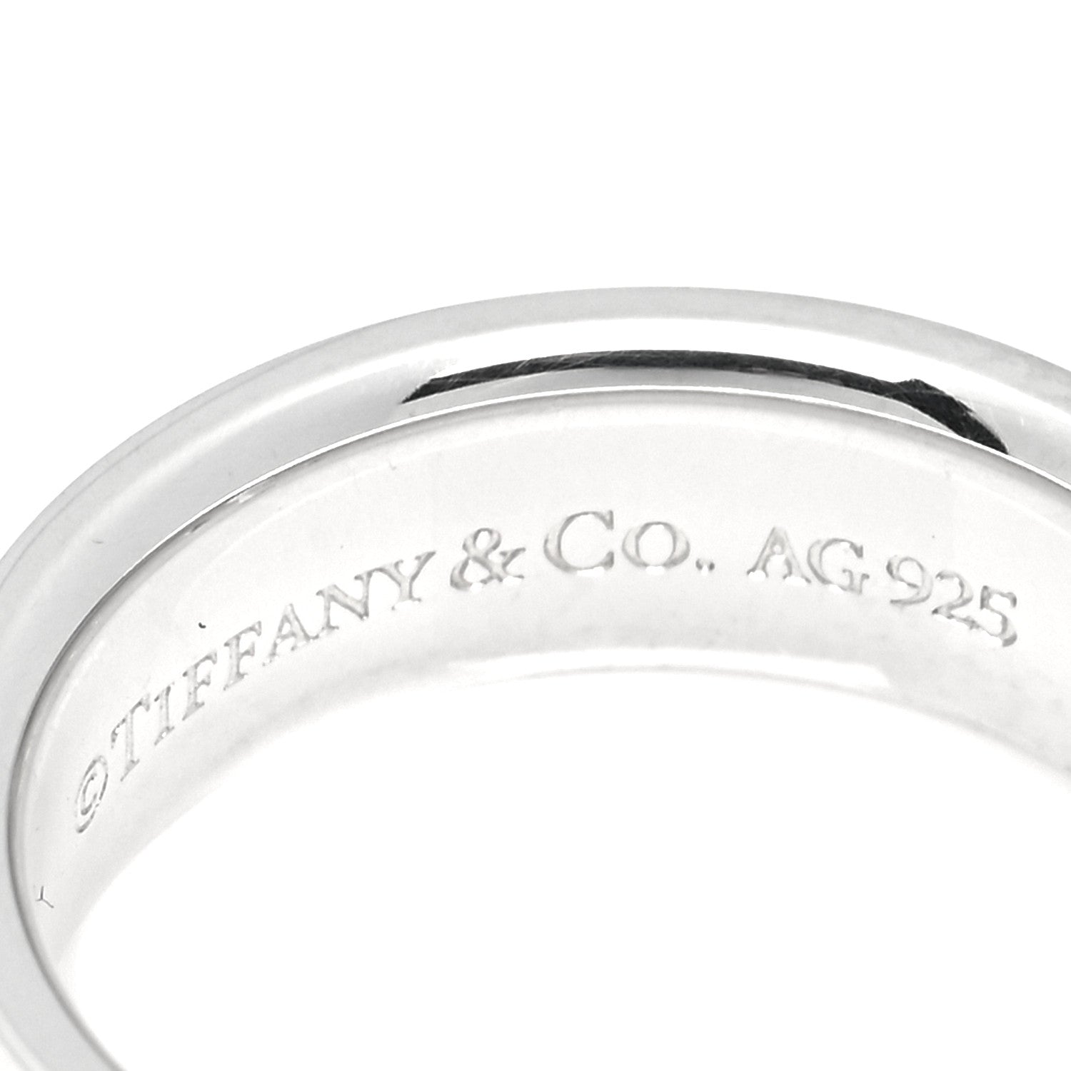 Tiffany Sterling Silver Diamond Locks Ring 49 4.75 4 of 4