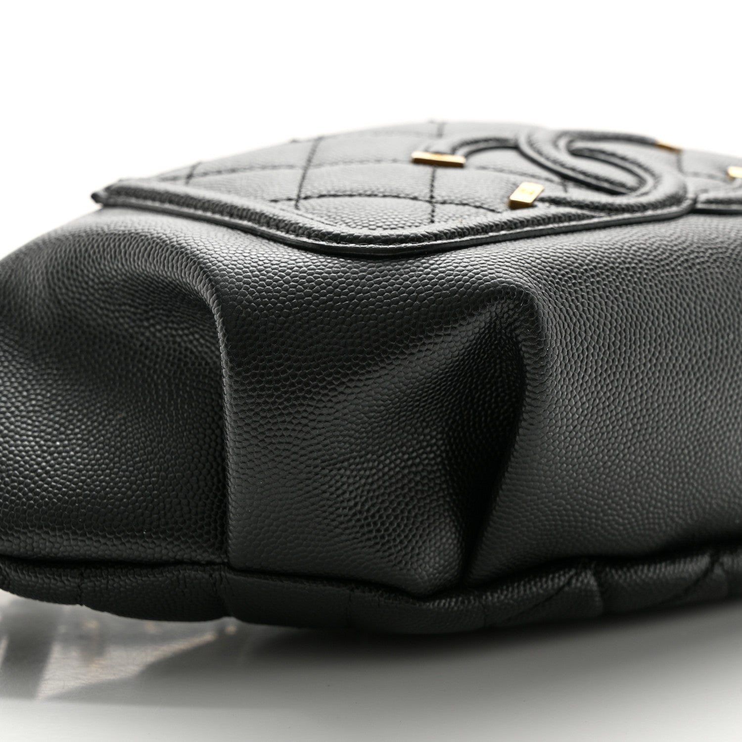 Chanel Caviar Quilted Filigree Waist Bag Black 9 of 10
