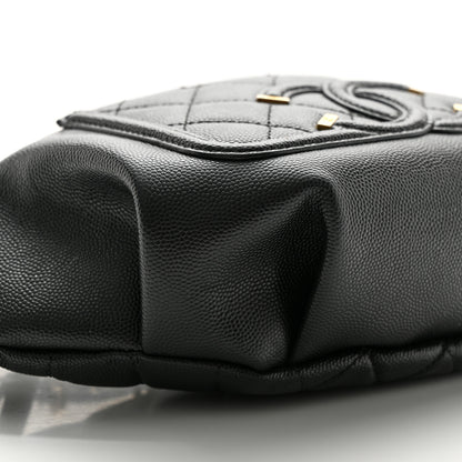 Chanel Caviar Quilted Filigree Waist Bag Black 9 of 10