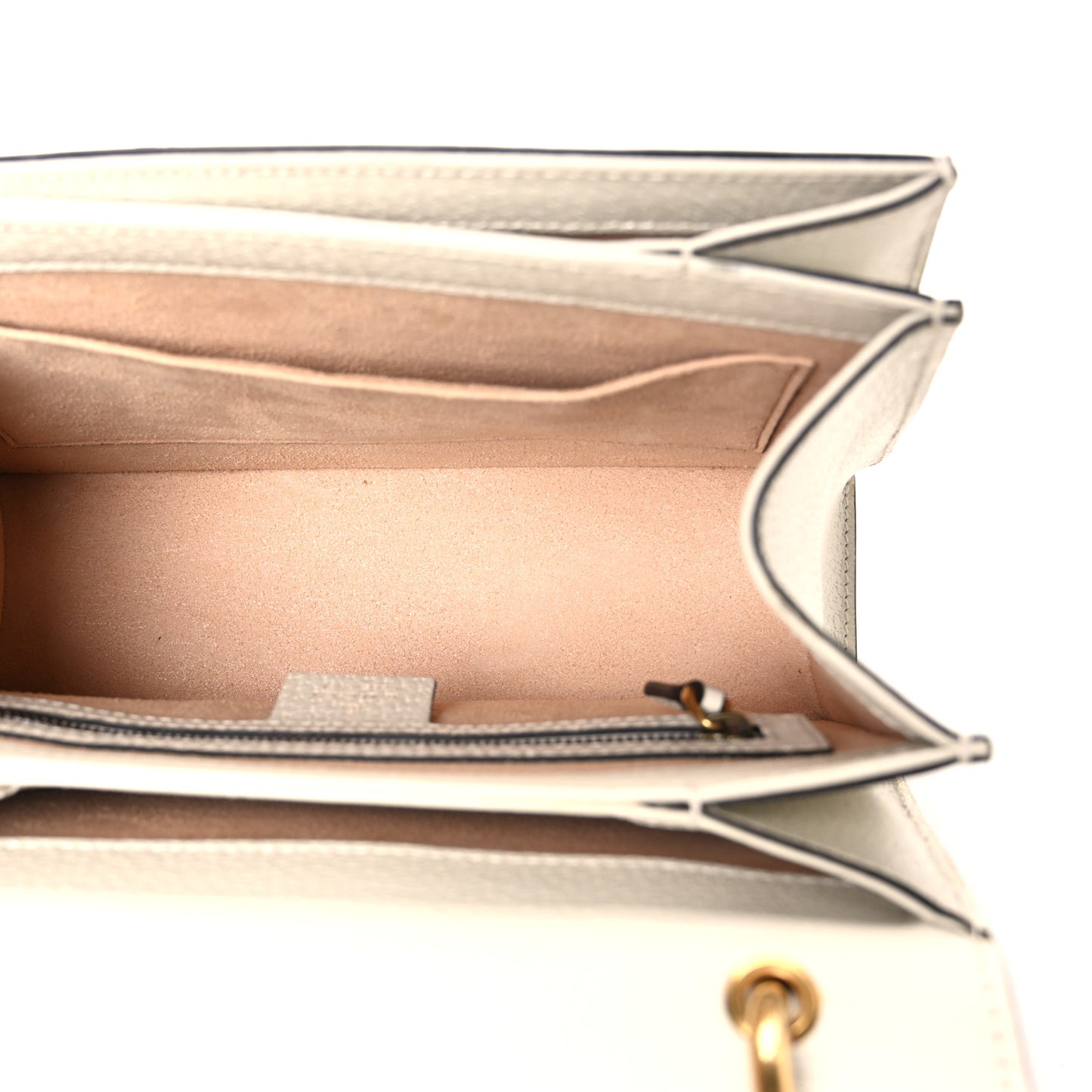 GG Supreme Monogram Small Queen Margaret Top Handle Bag White