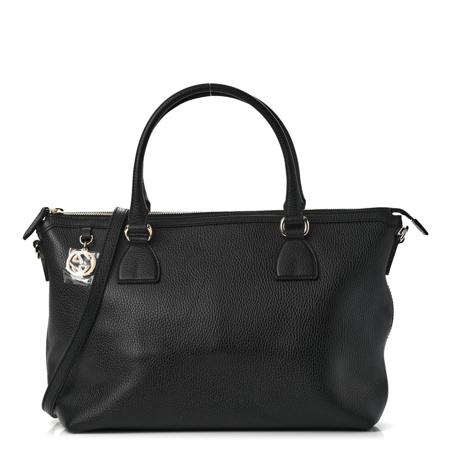 Dollar Calfskin GG Charm Satchel Black