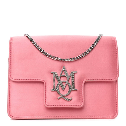 Alexander McQueen Satin Mini Insignia Flap Pink 1 of 4