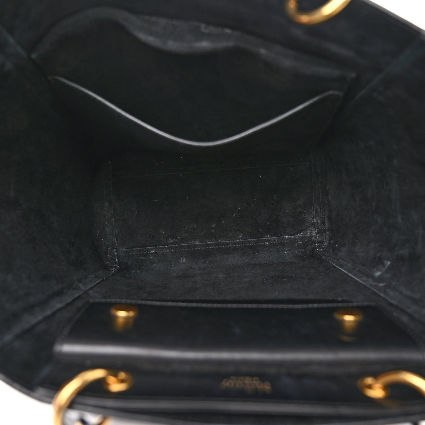 Calfskin Crocodile Embossed Medium Maple Tote Black