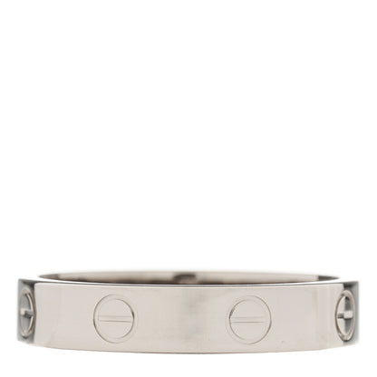 Cartier 18K White Gold 4mm LOVE Wedding Band Ring 57 8 3 of 4