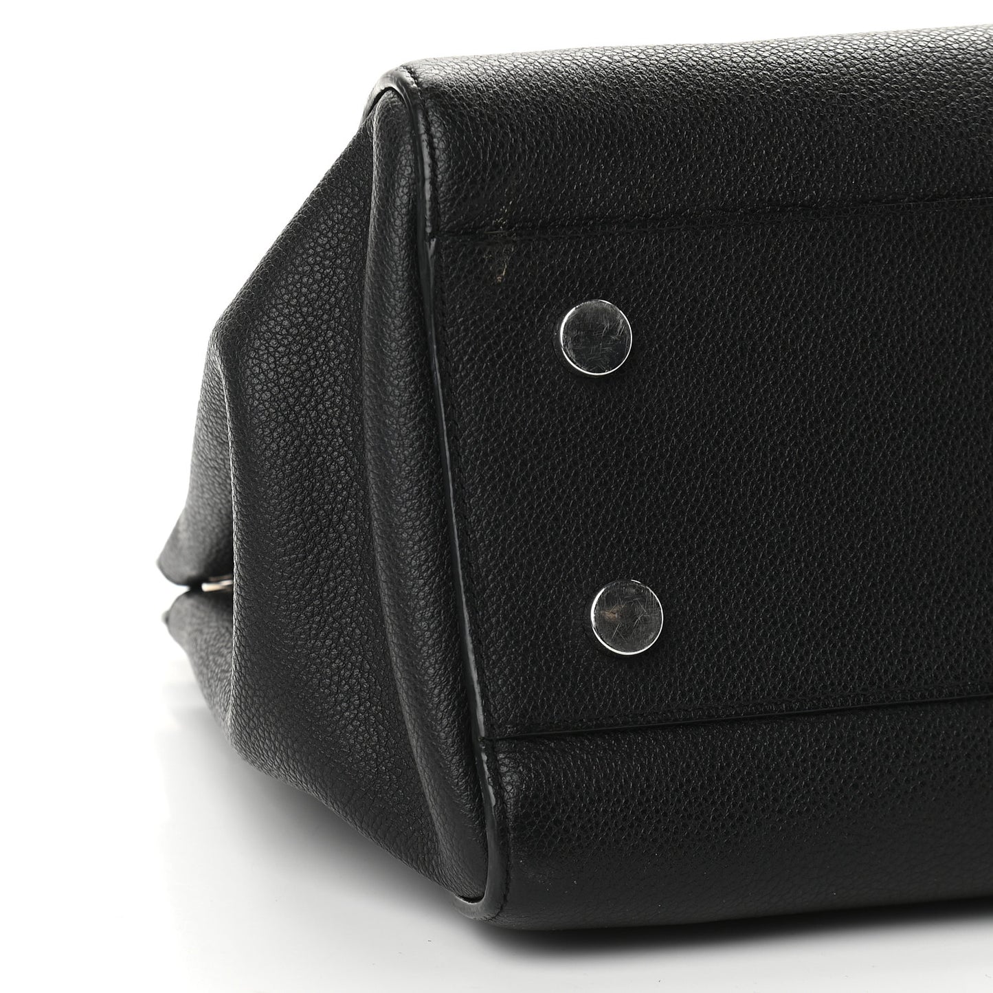 Grained Calfskin Medium Cabas Rive Gauche Black