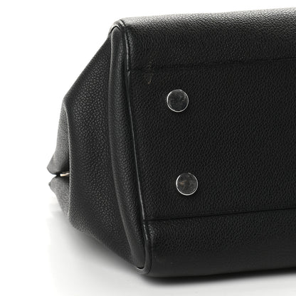 Saint Laurent Grained Calfskin Medium Cabas Rive Gauche Black 8 of 15