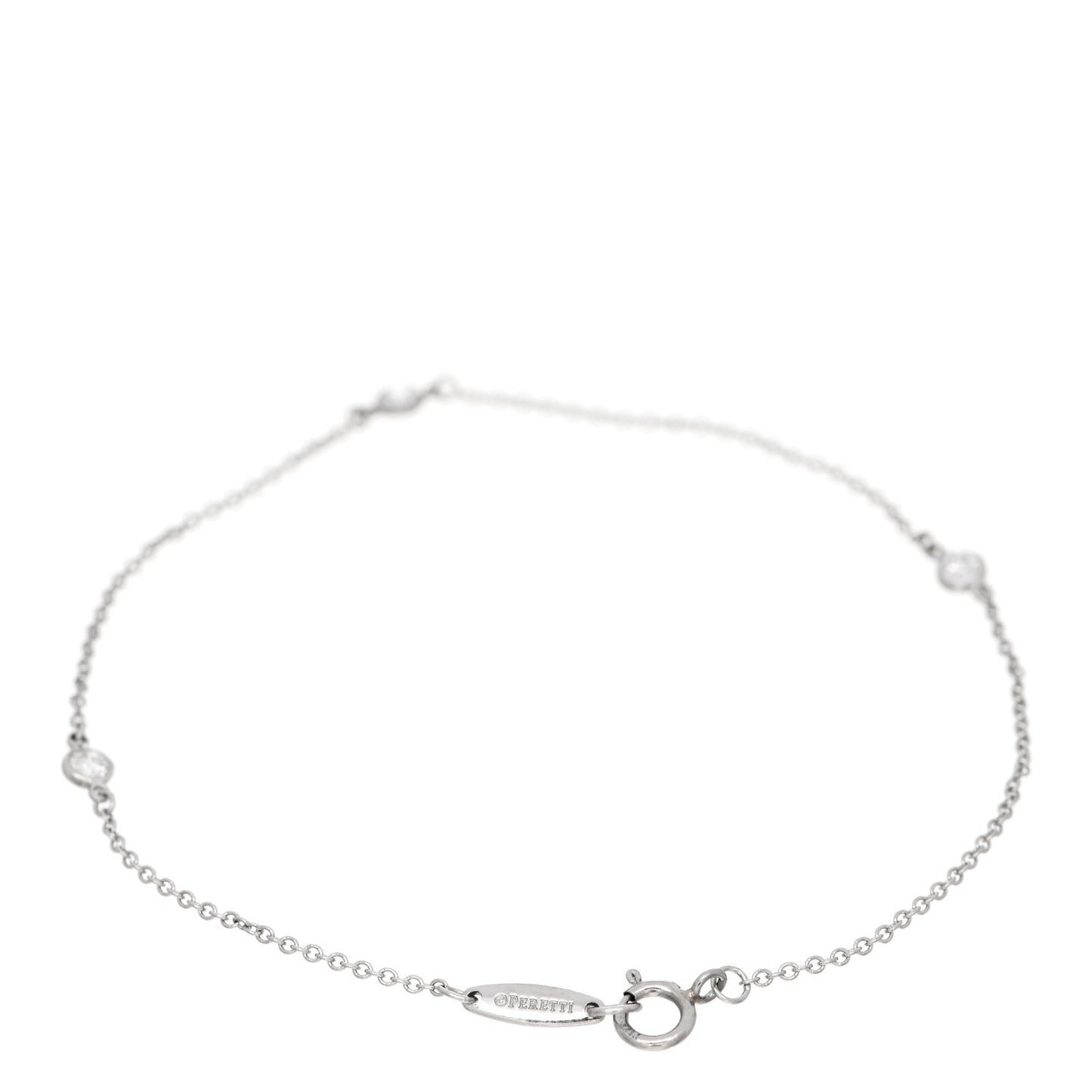 Platinum Diamond .15ctw Elsa Peretti Diamonds by the Yard Station Bracelet