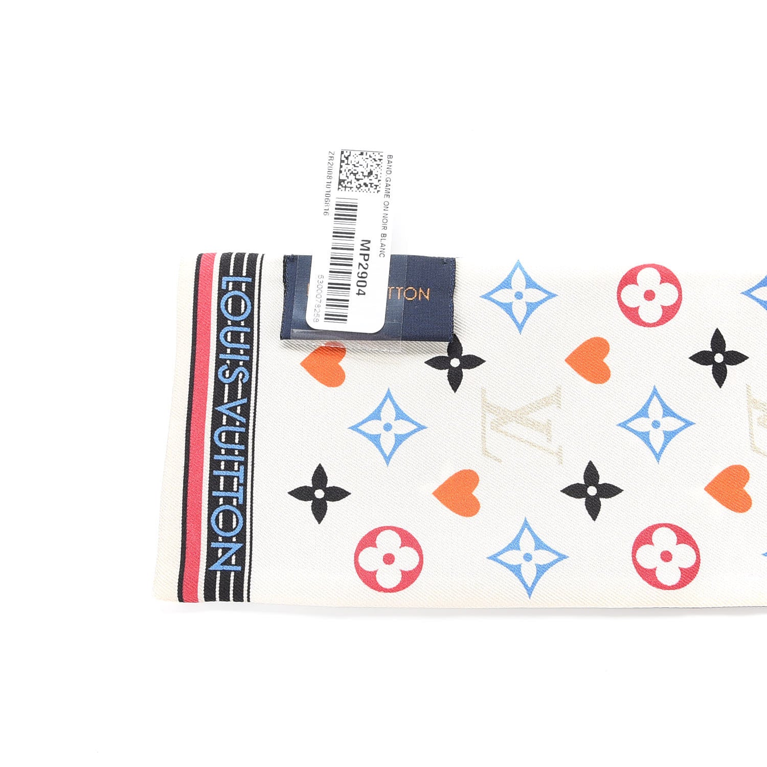 Louis Vuitton Silk Game On Bandeau Black White 3 of 3
