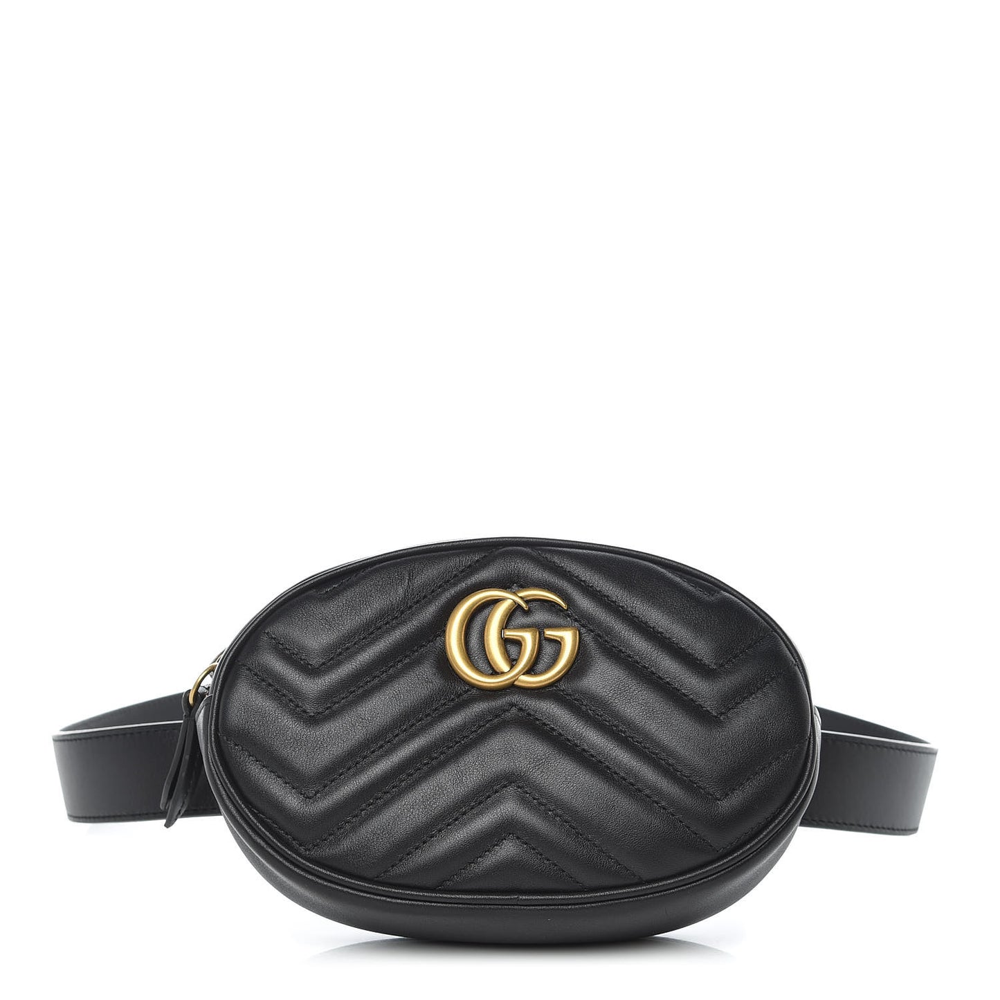Calfskin Matelasse GG Marmont Belt Bag 85 34 Black