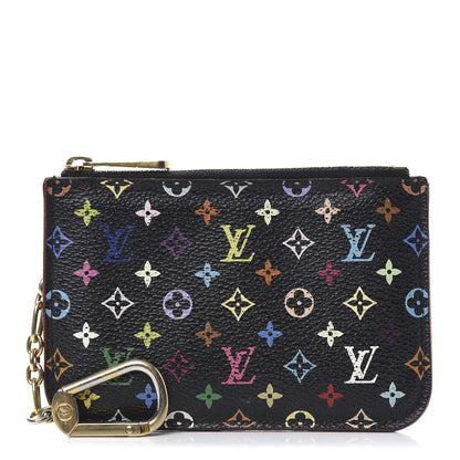 Louis Vuitton Monogram Multicolor Key Pouch Black Grenade 1 of 12