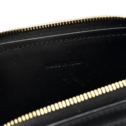 Celine Smooth Calfskin Cuir Triomphe Clutch on Chain Black 6 of 10