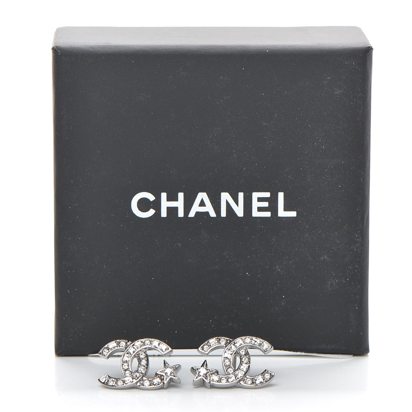 Crystal CC Starfall Earrings Silver