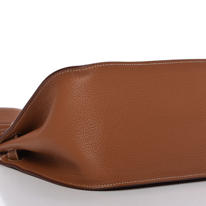 Hermes Taurillon Clemence Jypsiere 28 Gold 6 of 11