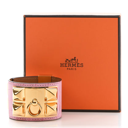 Hermes Matte Collier De Chien CDC Bracelet T1 5P Pink 9 of 9