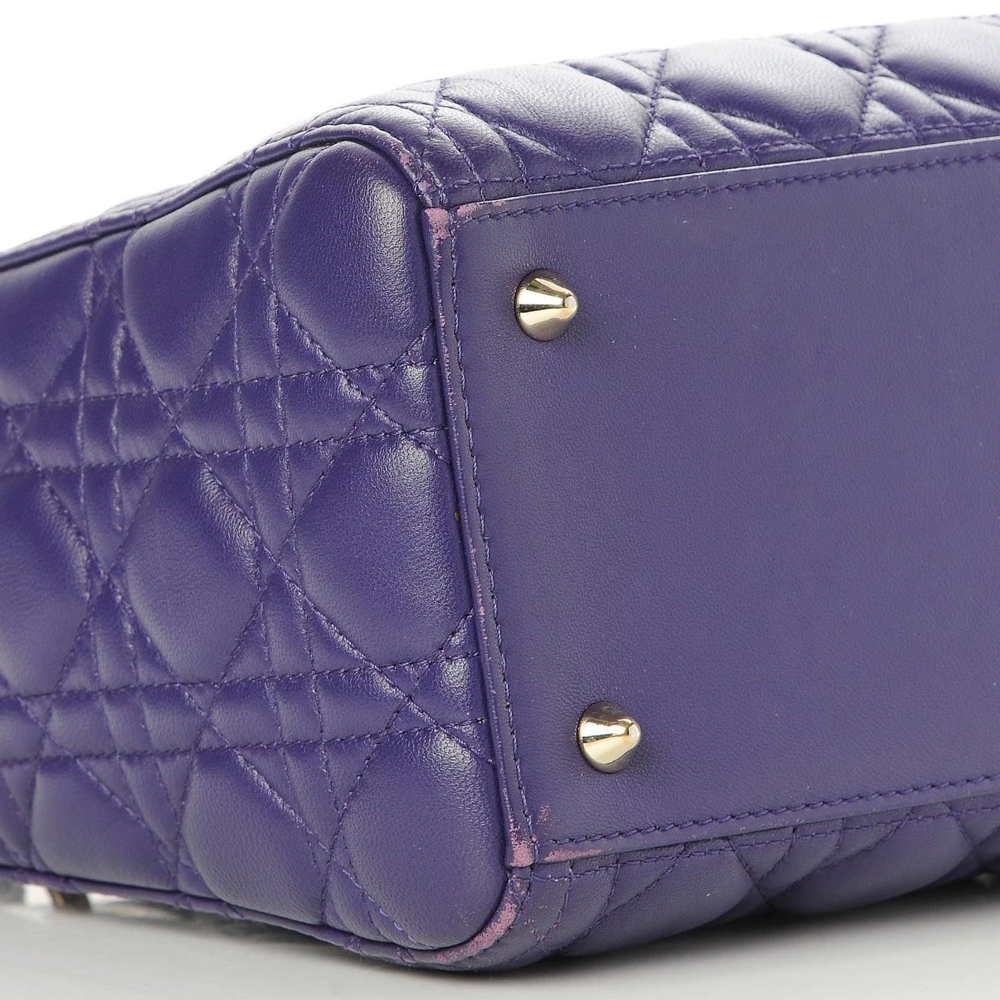 Lambskin Cannage Medium Lady Dior Purple