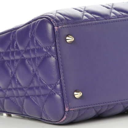 Christian Dior Lambskin Cannage Medium Lady Dior Purple 9 of 12