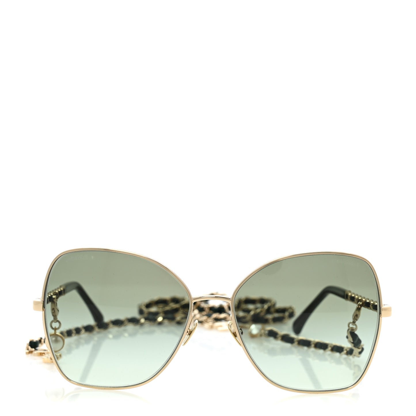 Square Frame Chain Sunglasses 4274-Q Green