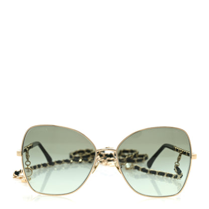 Chanel Square Frame Chain Sunglasses 4274-Q Green 2 of 8