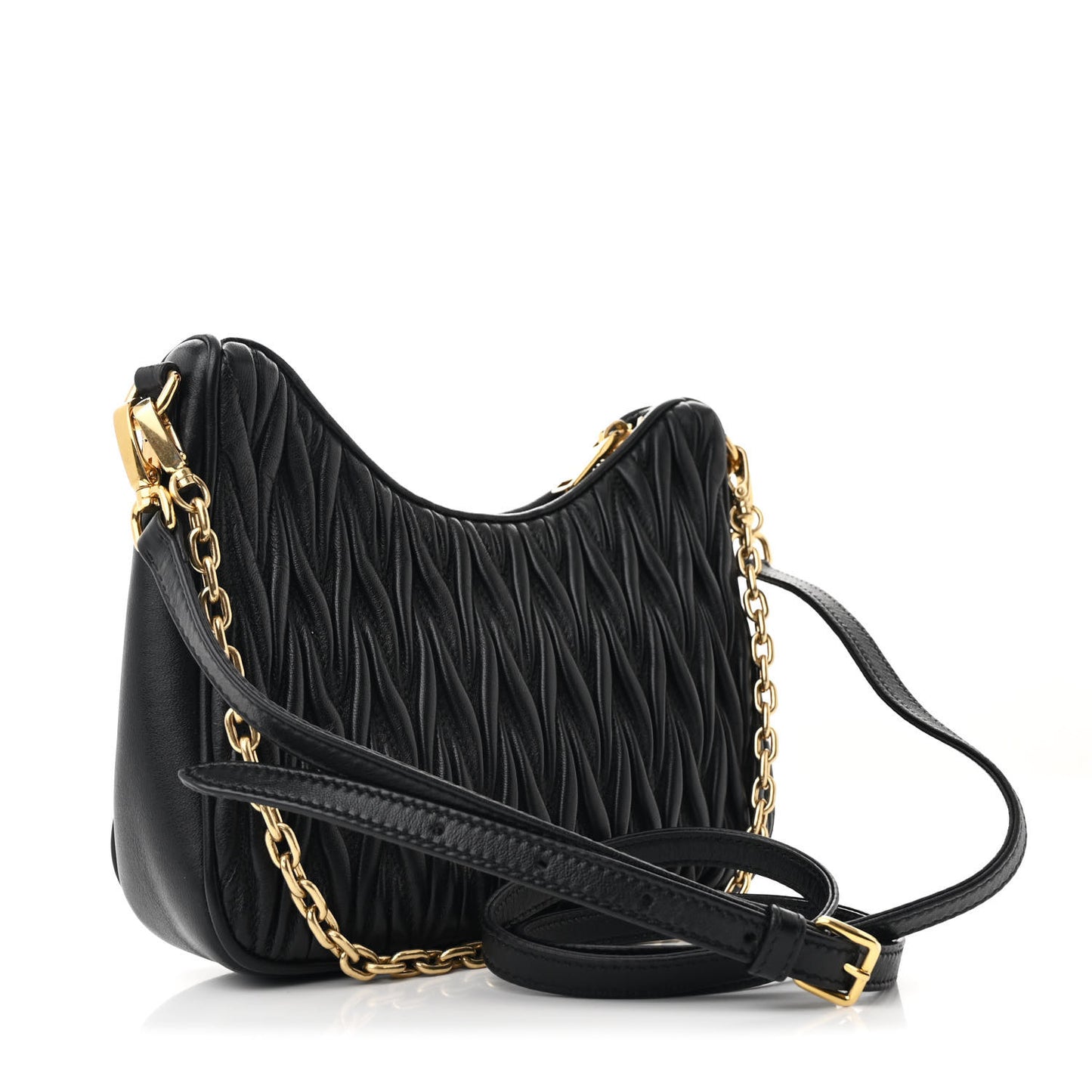 Nappa Matelasse Shoulder Bag Black