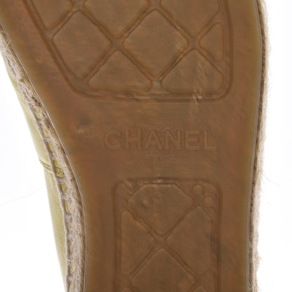 Chanel Lambskin CC Espadrilles 39 Yellow 7 of 11