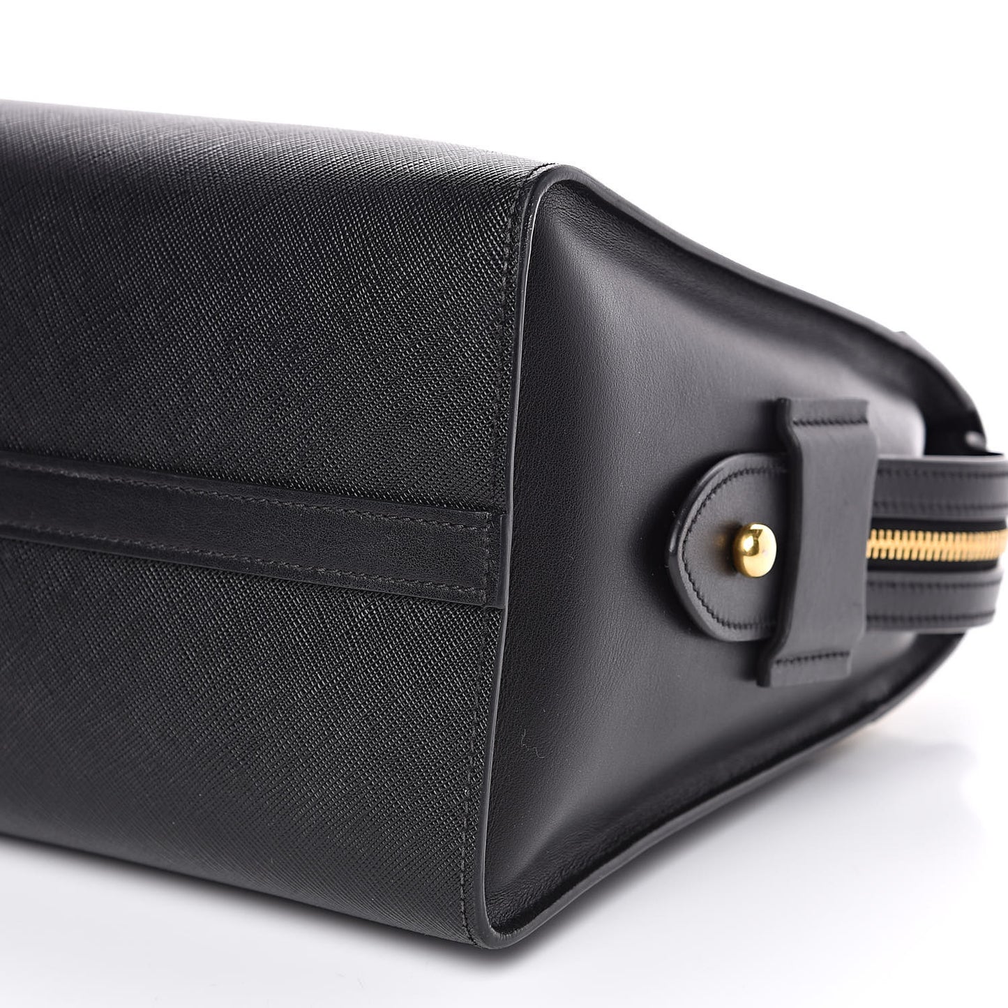 Saffiano City Calf Medium Esplanade Tote Black White