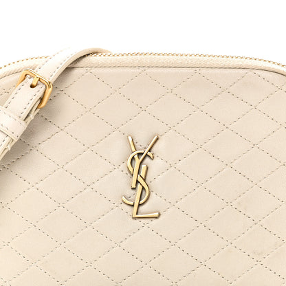 Saint Laurent Lambskin Quilted Gaby Zipped Pouch Crema Soft 7 of 10