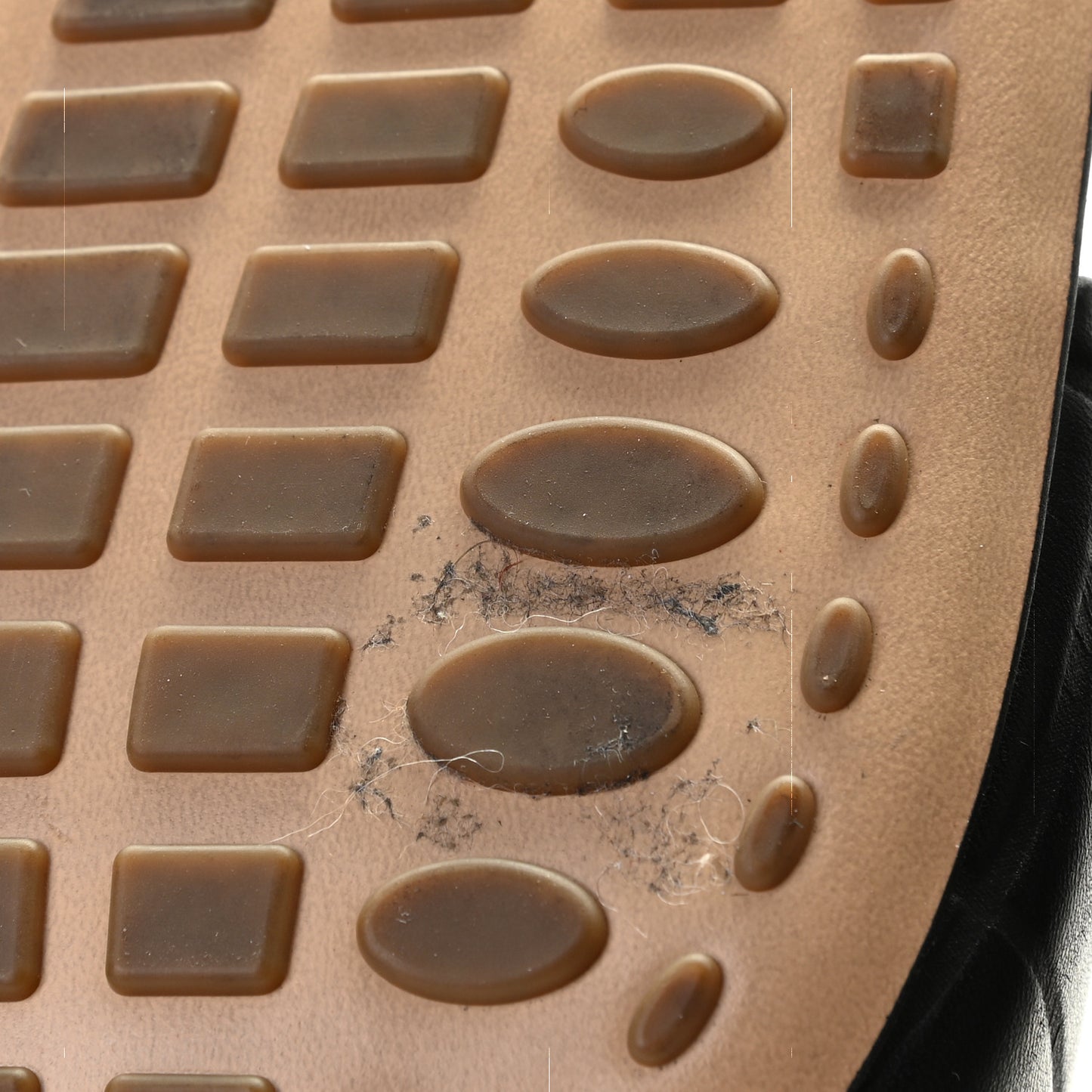 Nappa Quilted Rubber Lido Mule Sandals 41 Black