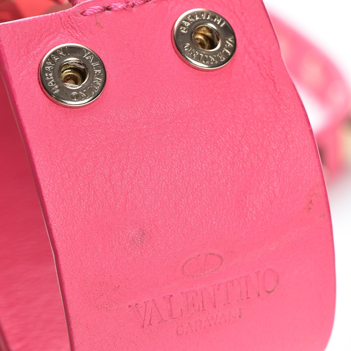 Vitello Rockstud Adjustable Wrap Bracelet Pink