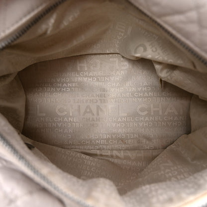 Chanel Distressed Lambskin Vintage Ligne Lady Braid Small Tote White 5 of 13