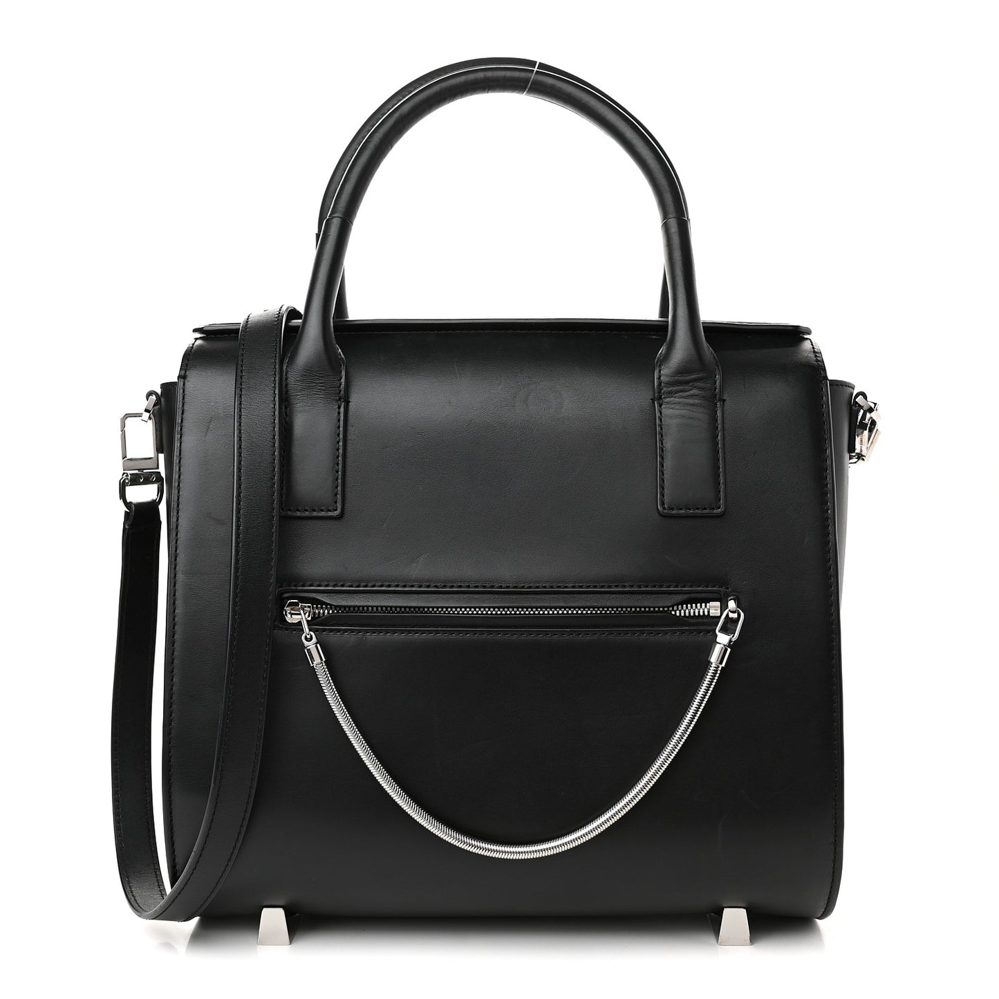 Smooth Calfskin Large Chastity Bag Black Rhodium Hardware