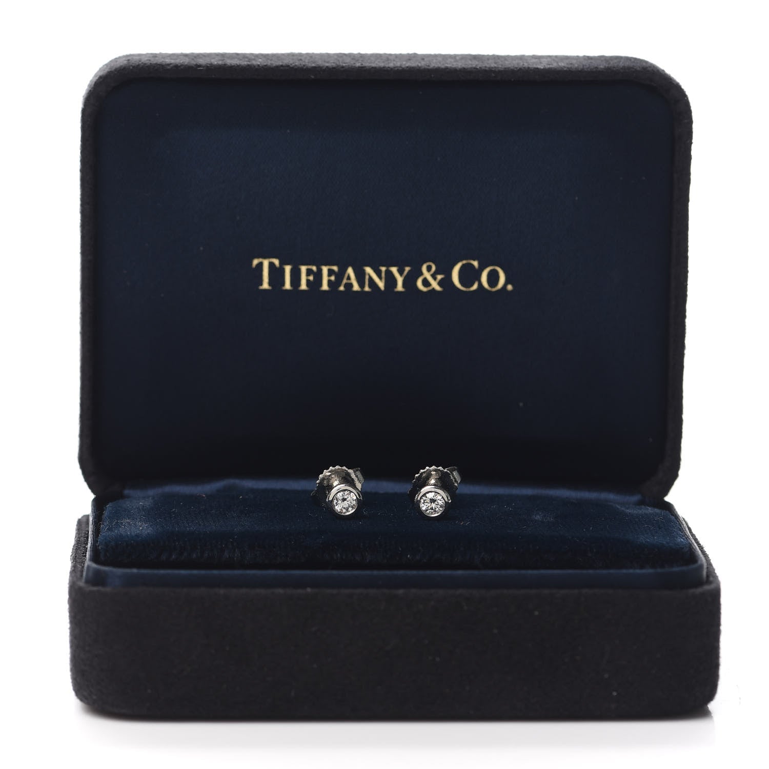 Tiffany Platinum Diamond .16ctw Elsa Peretti Diamonds By The Yard Earrings 5 of 5