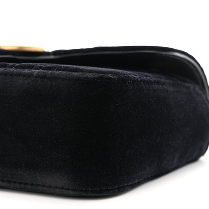 Gucci Velvet Matelasse Mini GG Marmont Shoulder Bag Black 10 of 10