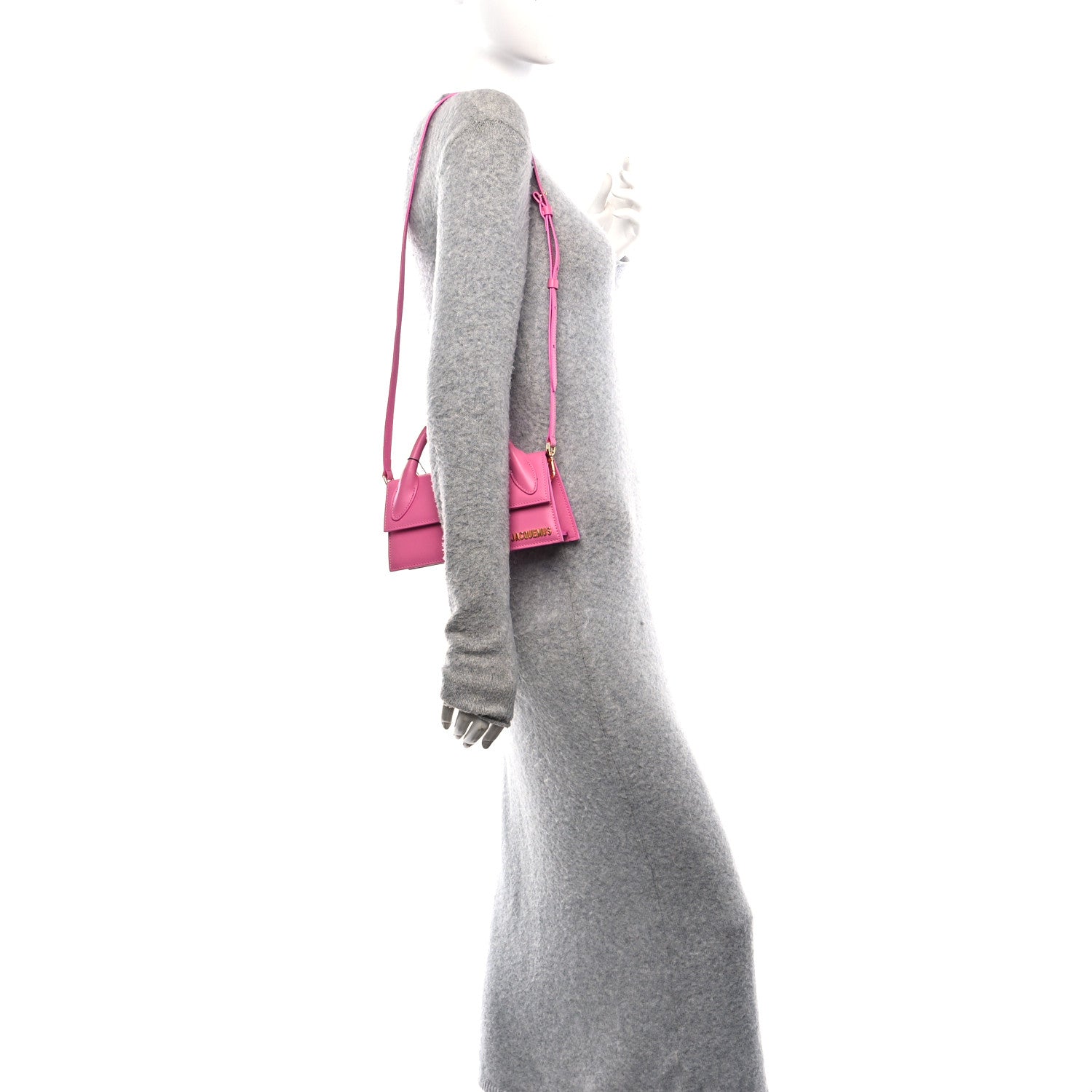 Jacquemus Smooth Calfskin Le Chiquito Long Pink 2 of 9