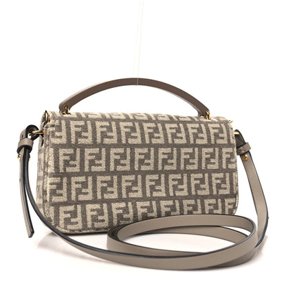 Fendi Chenille Vitello Micro FF Phone Baguette Tortora 3 of 11