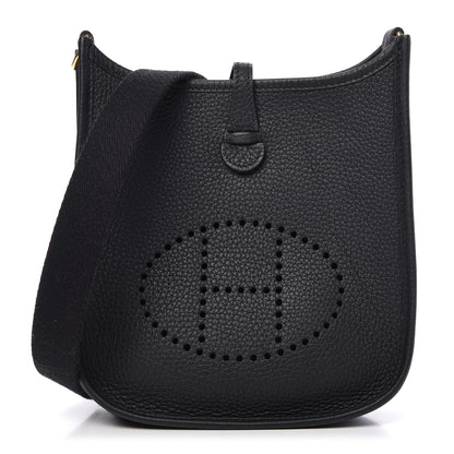 Hermes Taurillon Clemence Evelyne TPM Black 1 of 9