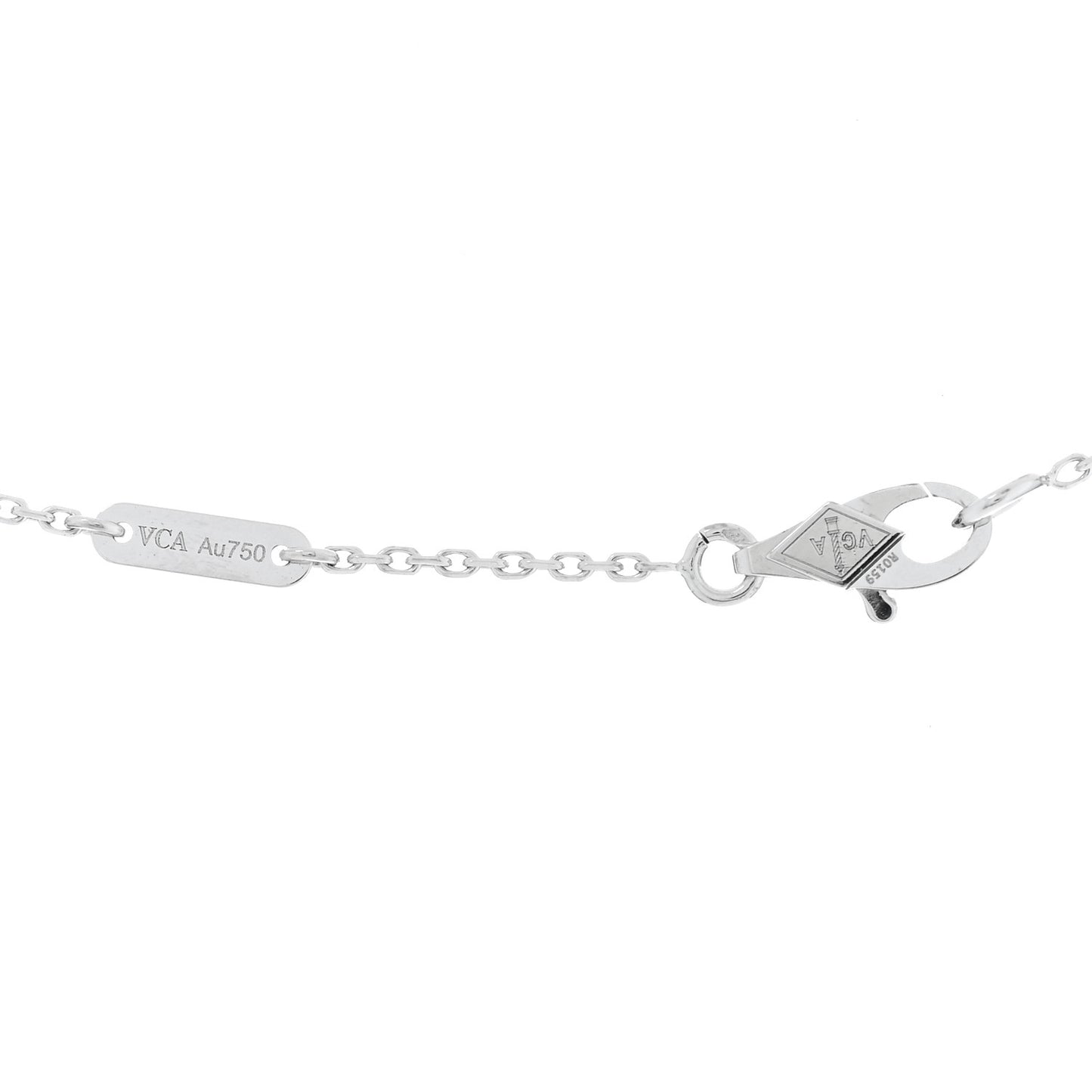 18K White Gold Turquoise Sweet Alhambra Butterfly Pendant Necklace