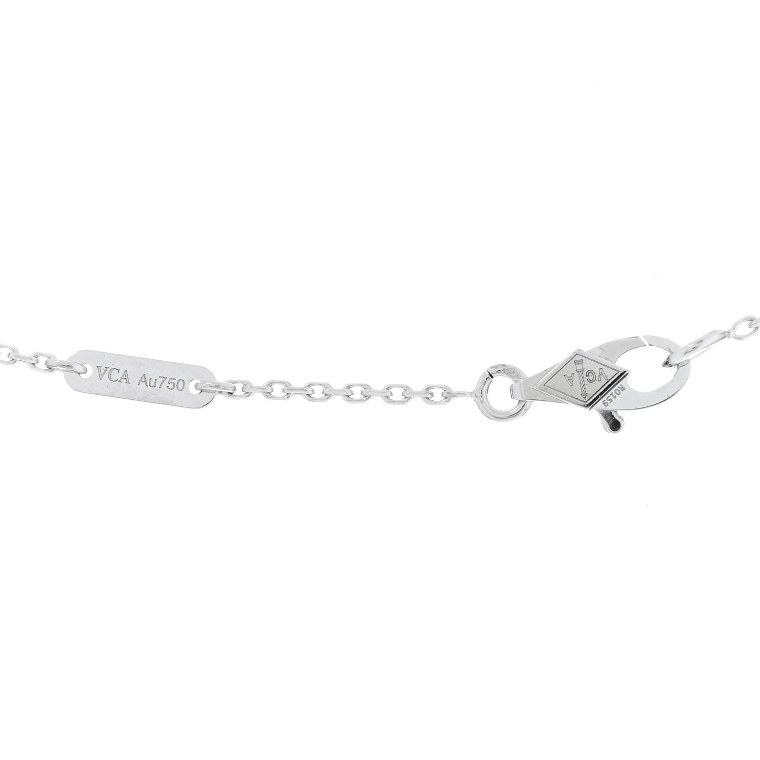 Van Cleef & Arpels 18K White Gold Turquoise Sweet Alhambra Butterfly Pendant Necklace 4 of 5
