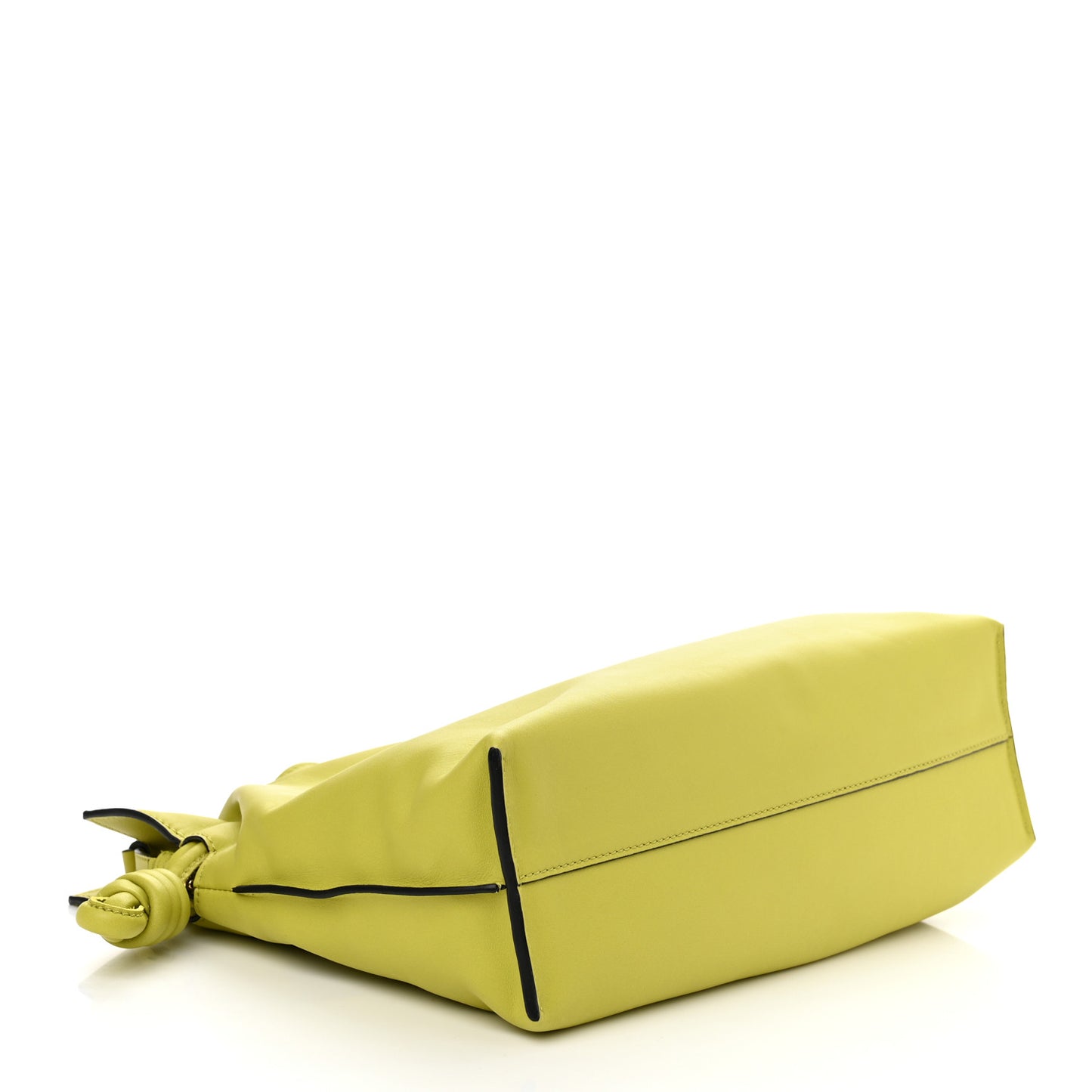Calfskin Small Flamenco Knot Bag Lime Yellow